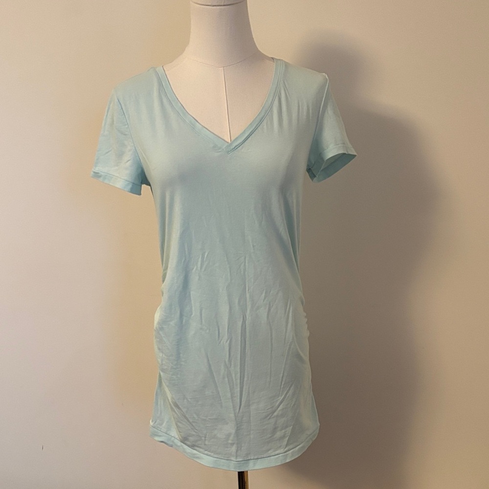 GAP Light Green V-Neck Short Sleeve Tee